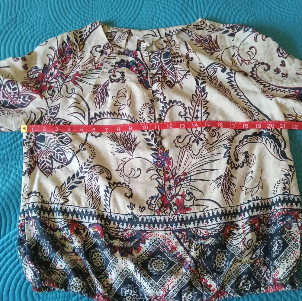 Lucky Brand Bohemian Peasant Blouse - Picture 9 of 9
